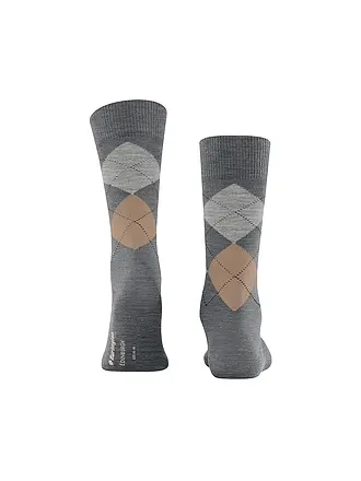 BURLINGTON | Chaussettes homme EDINBURGH 40-46 cranberry | grau